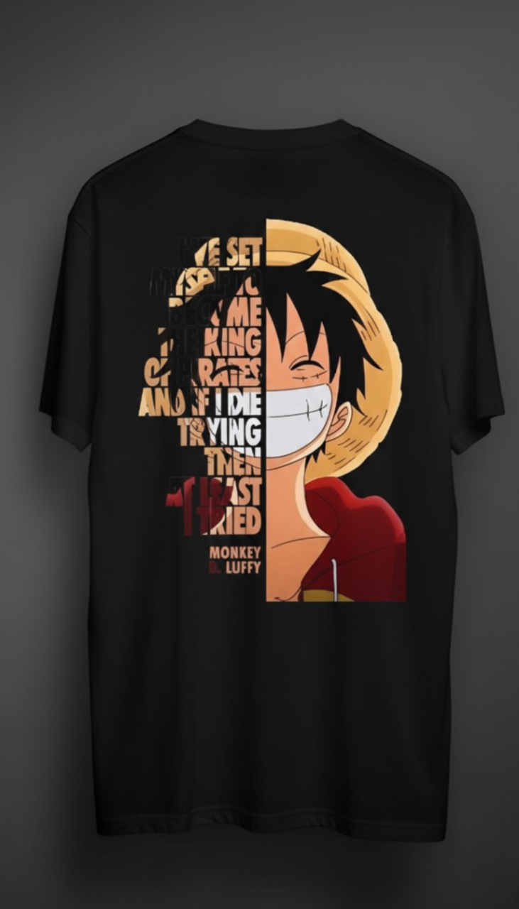 King of Pirates Luffy Legacy Edition Dropshoulder Black