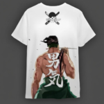 Zoro Busoshoku Haki Edition Dropshoulder White