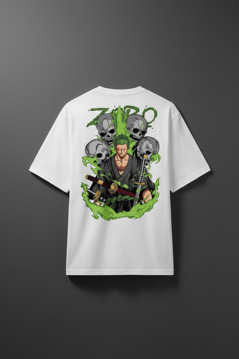 WhatsApp Image 2026-01-16 at 12.41.19 AM (15)-Photoroom King of Hell Roronoa Zoro Edition Dropshoulder White - Image 1