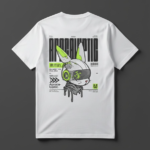 Apocalyptic Cyber-Rabbit Techwear Dropshoulder White