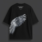 Angel of the Streets Minimalist Wing Dropshoulder Black