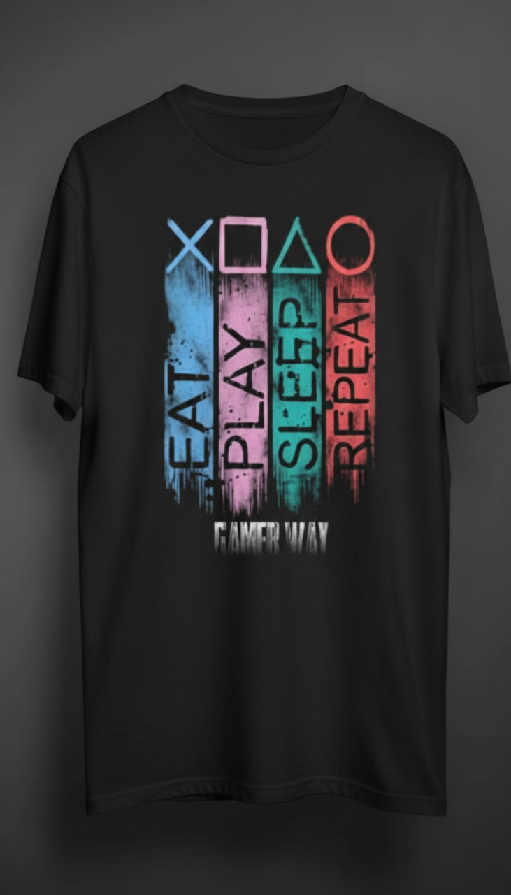 Gamer Way Icon Edition Dropshoulder Black