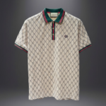 Gucci-Inspired Premium Ivory Polo