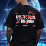 Ride the Tides of the Moon Cosmic Oversized Dropshoulder Black