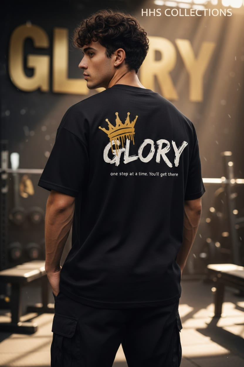 Push Your Limit Iron Motivation Oversized Dropshoulder Black