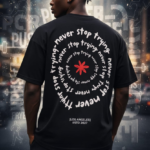 Never Stop Trying Infinite Spiral Oversized Dropshoulder Black